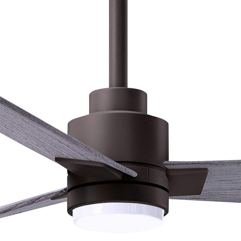 Image 2 42" Alessandra Textured Bronze and Barnwood LED Ceiling Fan more views