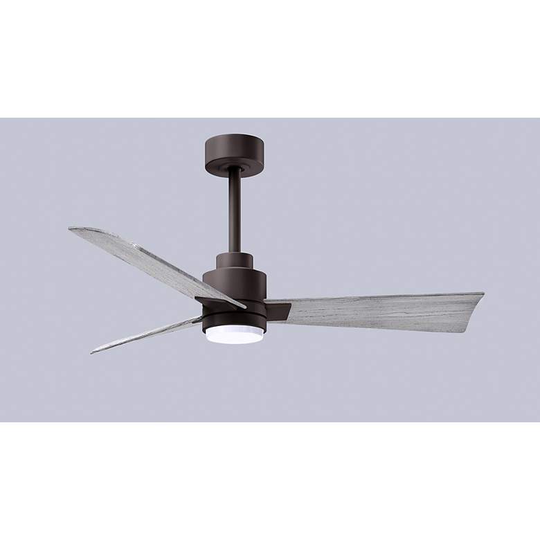 Image 4 42" Alessandra Textured Bronze and Barnwood LED Ceiling Fan more views