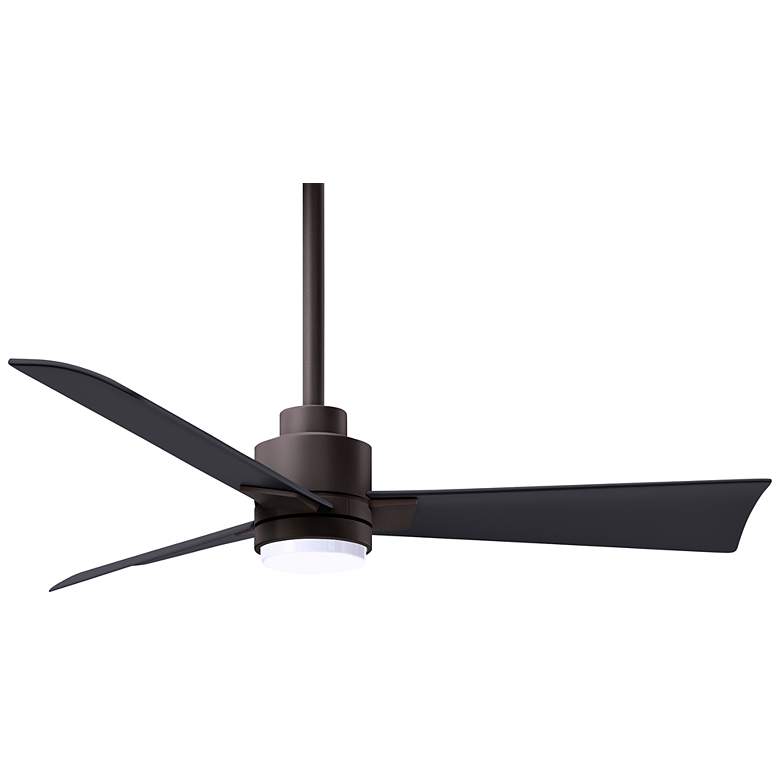 Image 1 42" Alessandra Textured Bronze and Black LED Ceiling Fan