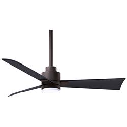 42&quot; Alessandra Textured Bronze and Black LED Ceiling Fan