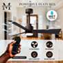 42" Alessandra Textured Bronze and Black LED Ceiling Fan