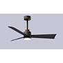 6_42" Alessandra Textured Bronze and Black LED Ceiling Fan more views