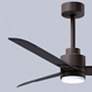 42" Alessandra Textured Bronze and Black LED Ceiling Fan