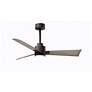 42" Alessandra Textured Bronze and Gray Ash LED Ceiling Fan