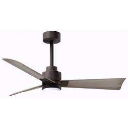 42" Alessandra Textured Bronze and Gray Ash LED Ceiling Fan