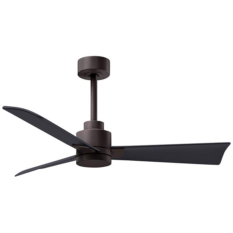 Image 1 42" Alessandra Textured Bronze and Matte Black Ceiling Fan