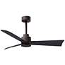 42" Alessandra Textured Bronze and Matte Black Ceiling Fan