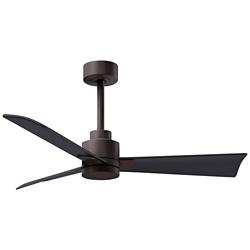 42&quot; Alessandra Textured Bronze and Matte Black Ceiling Fan