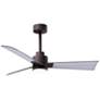 42" Alessandra Textured Bronze and Nickel LED Ceiling Fan