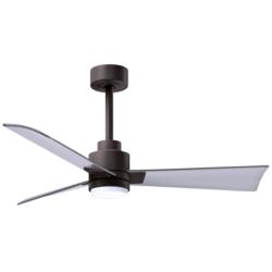 42&quot; Alessandra Textured Bronze and Nickel LED Ceiling Fan
