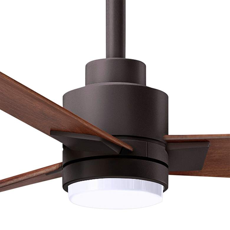 Image 3 42" Alessandra Textured Bronze and Walnut LED Ceiling Fan more views