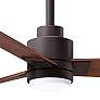 42" Alessandra Textured Bronze and Walnut LED Ceiling Fan