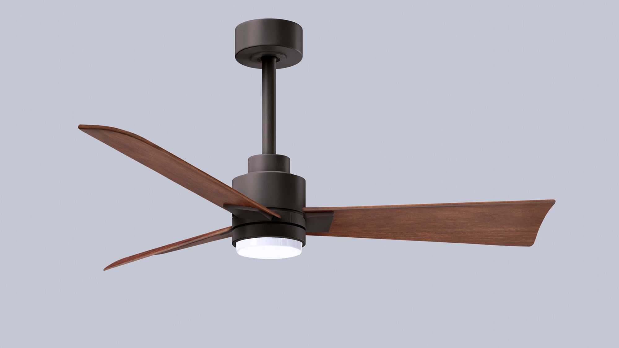 42" Alessandra Textured Bronze and Walnut LED Ceiling Fan