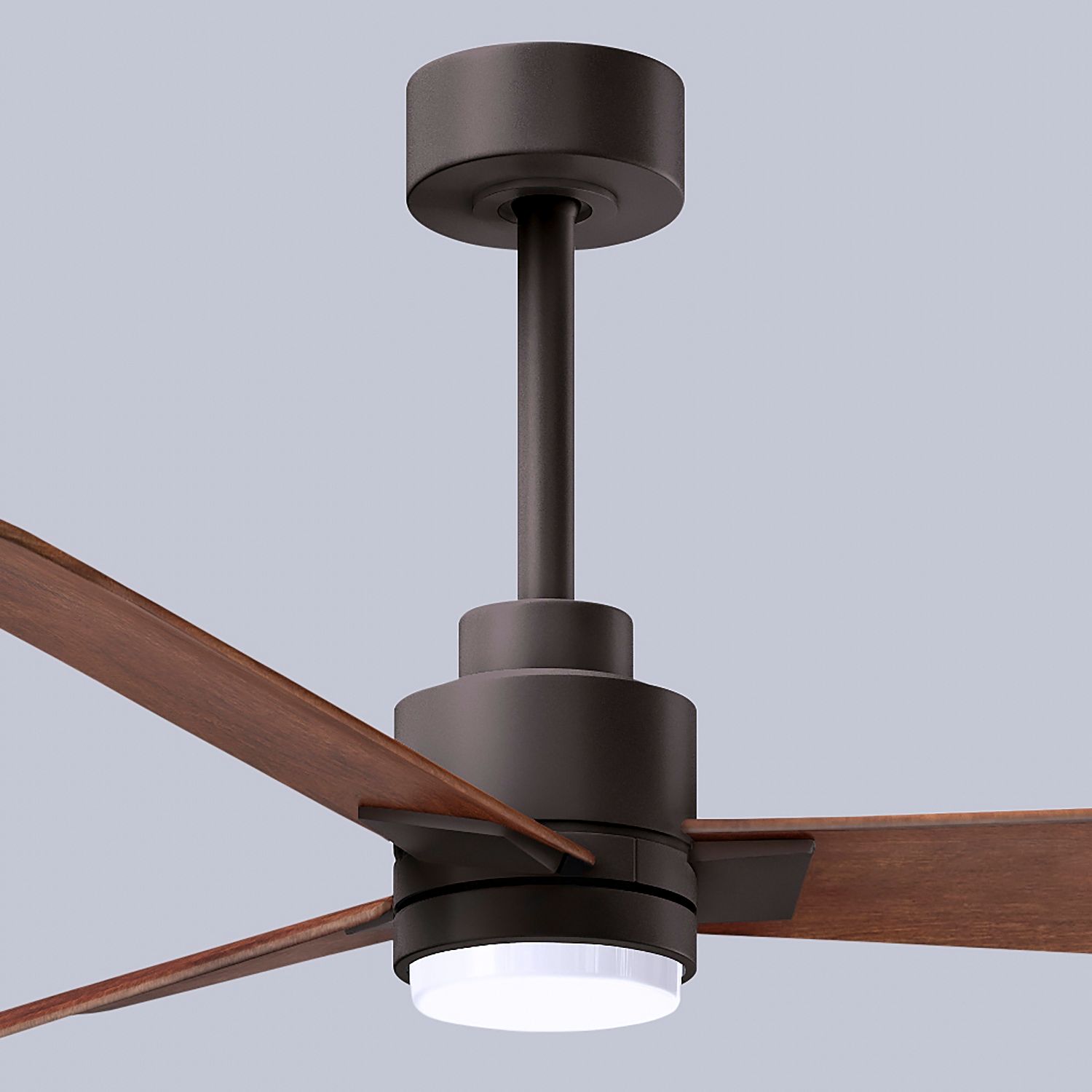 42" Alessandra Textured Bronze and Walnut LED Ceiling Fan