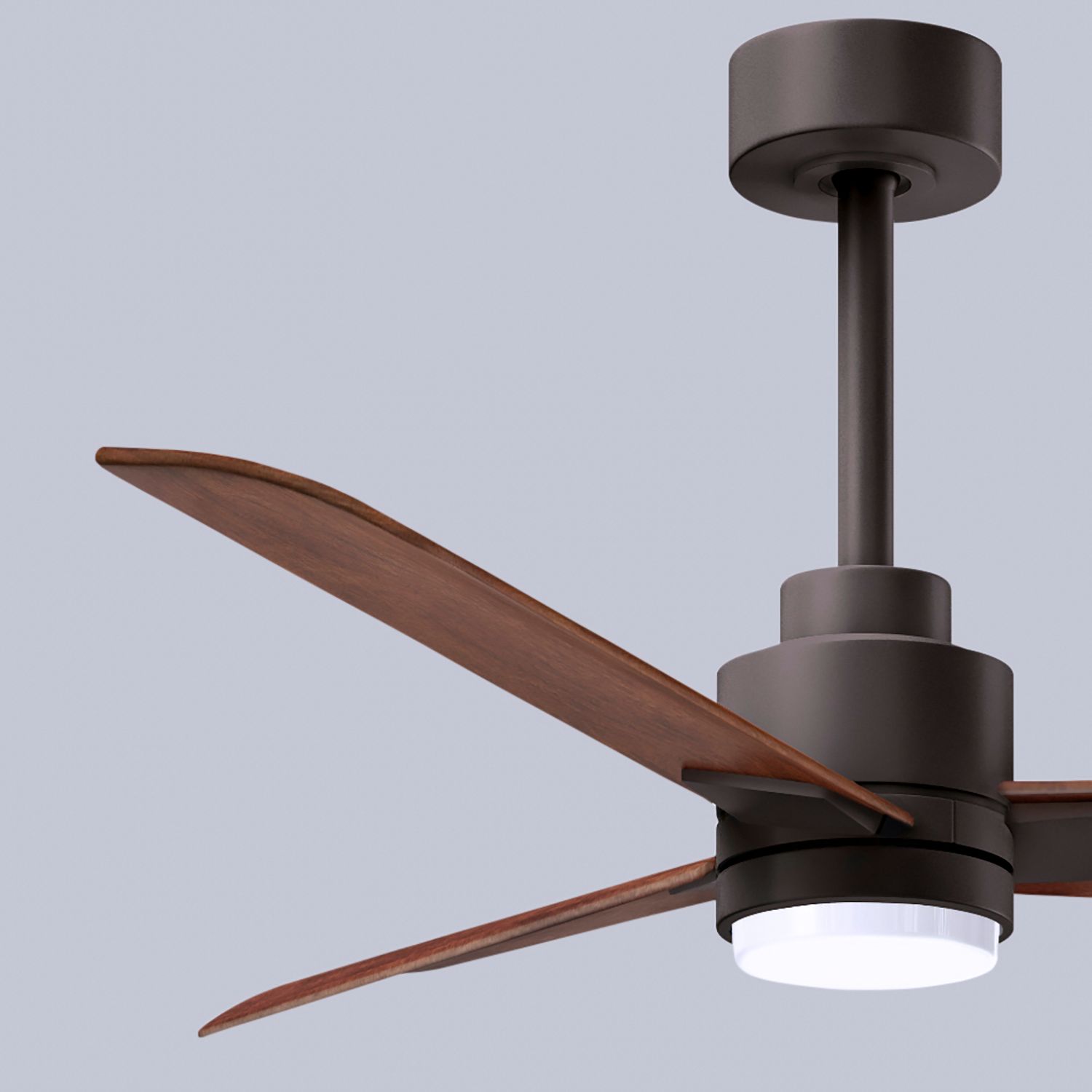 42" Alessandra Textured Bronze and Walnut LED Ceiling Fan