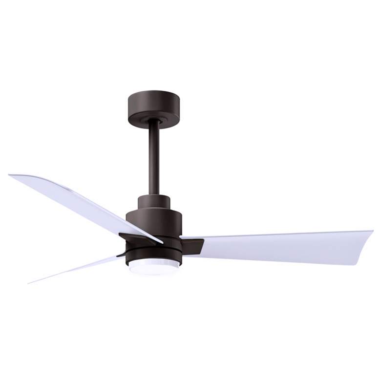 Image 1 42 inch Alessandra Textured Bronze and White LED Ceiling Fan