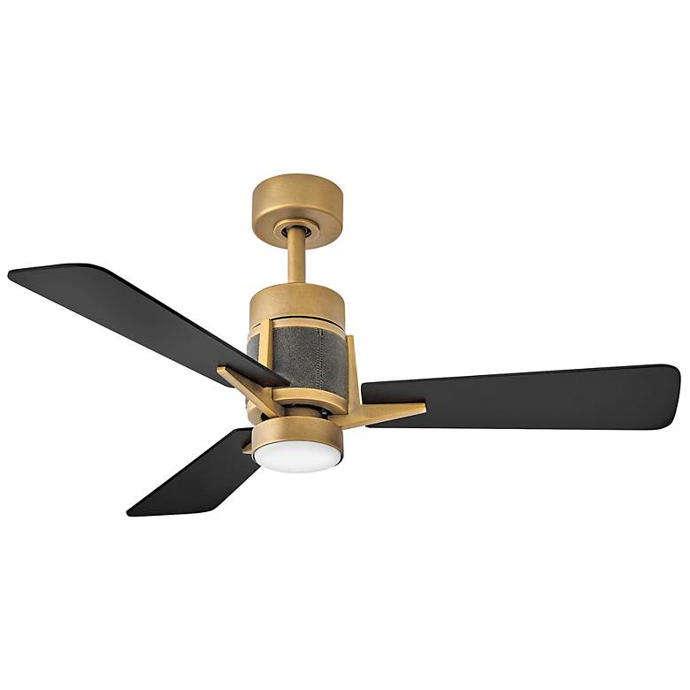 Image 2 42" Atticus Heritage Brass and Black LED Smart Ceiling Fan more views
