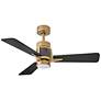 5_42" Atticus Heritage Brass and Black LED Smart Ceiling Fan more views