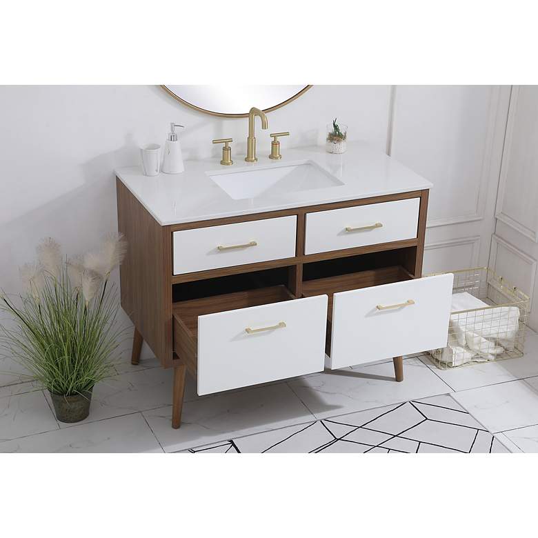 Image 4 42 Inch Bathroom Vanity In White more views