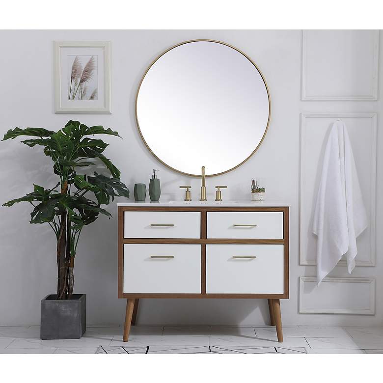 Image 5 42 Inch Bathroom Vanity In White more views