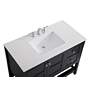 6_42-Inch Black Single Sink Bathroom Vanity With White Calacatta Quartz Top more views