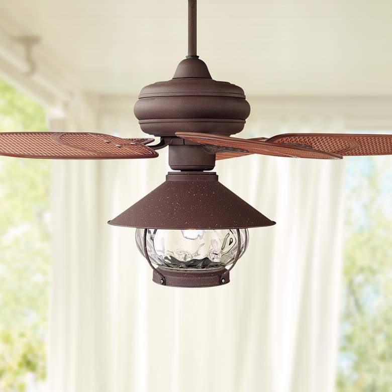 Image 1 42" Casa Vieja Tropical Lantern Outdoor LED Ceiling Fan