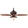 42" Casa Vieja Tropical Rust White Glass Wet Rated LED Ceiling Fan