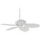42" Casa Vieja Tropical White Outdoor Ceiling Fan with Pull Chain