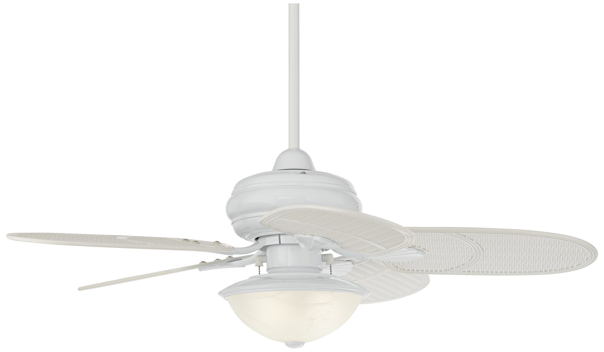 42" Casa Vieja Tropical White Wet Rated Outdoor LED Ceiling Fan