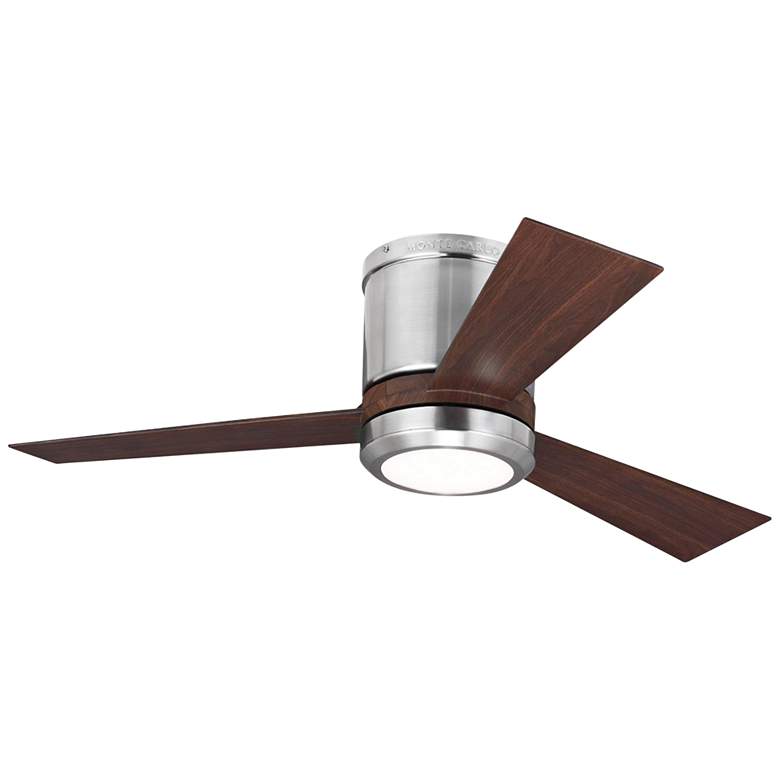 Image 2 42" Clarity II Brushed Steel LED Hugger Ceiling Fan with Remote