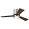 42" Clarity II Brushed Steel LED Hugger Ceiling Fan with Remote