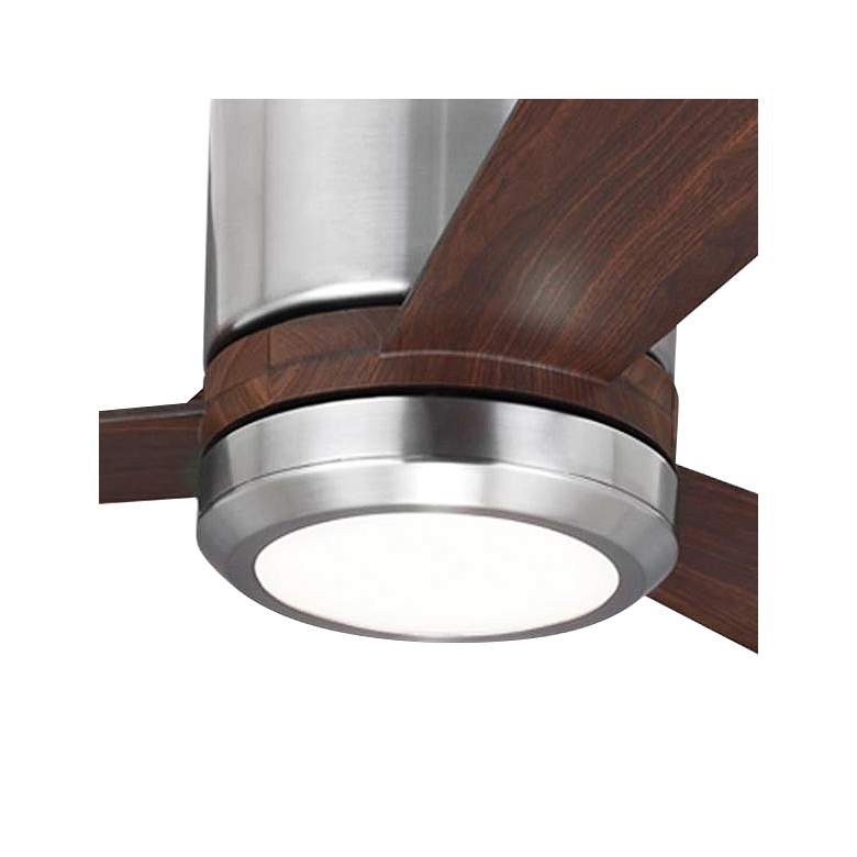 Image 3 42" Clarity II Brushed Steel LED Hugger Ceiling Fan with Remote more views