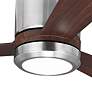 42" Clarity II Brushed Steel LED Hugger Ceiling Fan with Remote