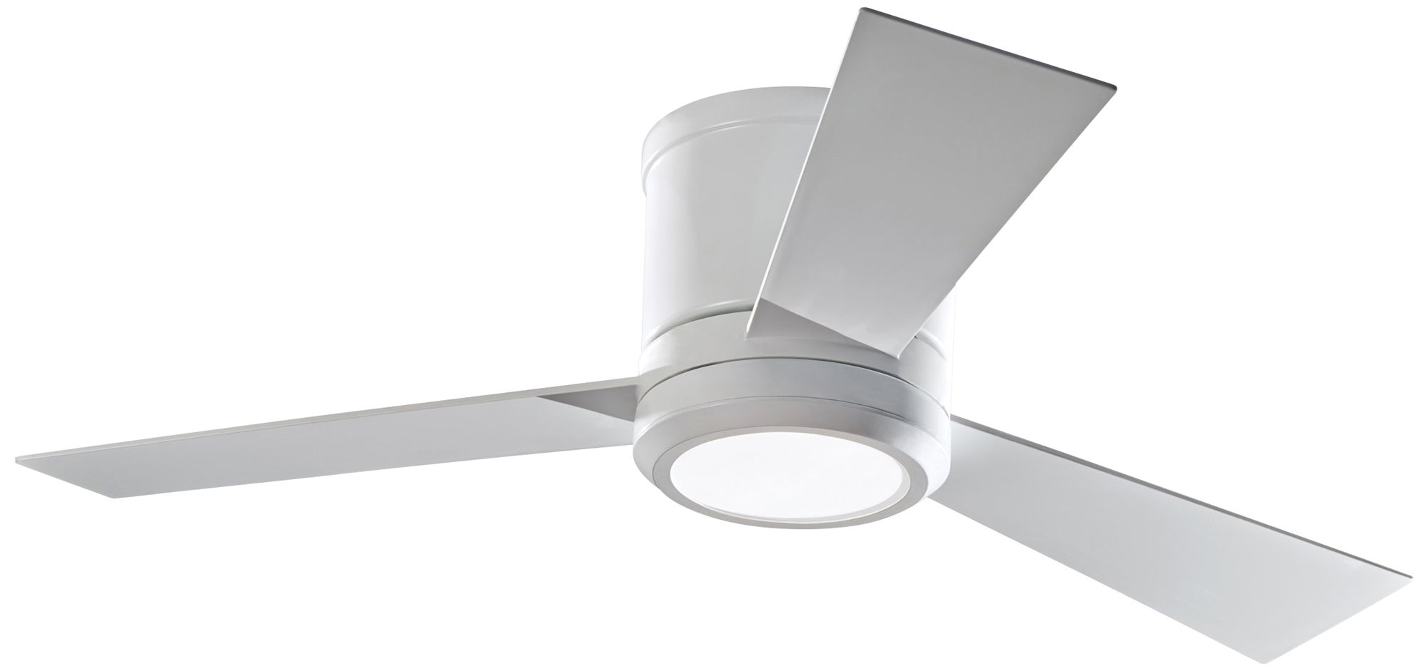42" Clarity II Matte White LED Modern Hugger Ceiling Fan with Remote