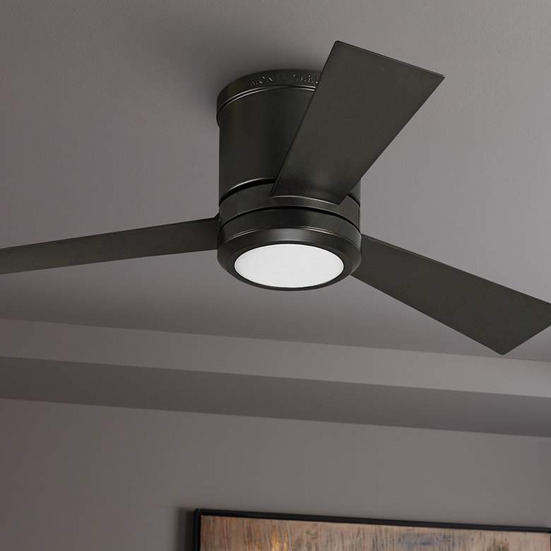 Image 1 42" Clarity II Oil-Rubbed Bronze LED Hugger Ceiling Fan with Remote