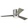 42" Clarity Max Brushed Steel LED Hugger Fan with Remote