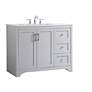 Thumbnail3 of 42-Inch Grey Single Sink Bathroom Vanity With White Calacatta Quartz Top more views