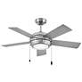 4_42" Hinkley Croft Brushed Nickel Indoor Pull-Chain LED Ceiling Fan more views