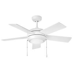 42" Hinkley Croft Chalk White Indoor Pull-Chain LED Ceiling Fan