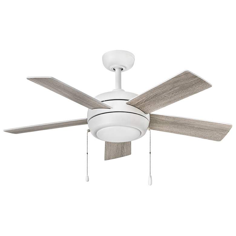 Image 3 42" Hinkley Croft Chalk White Indoor Pull-Chain LED Ceiling Fan more views
