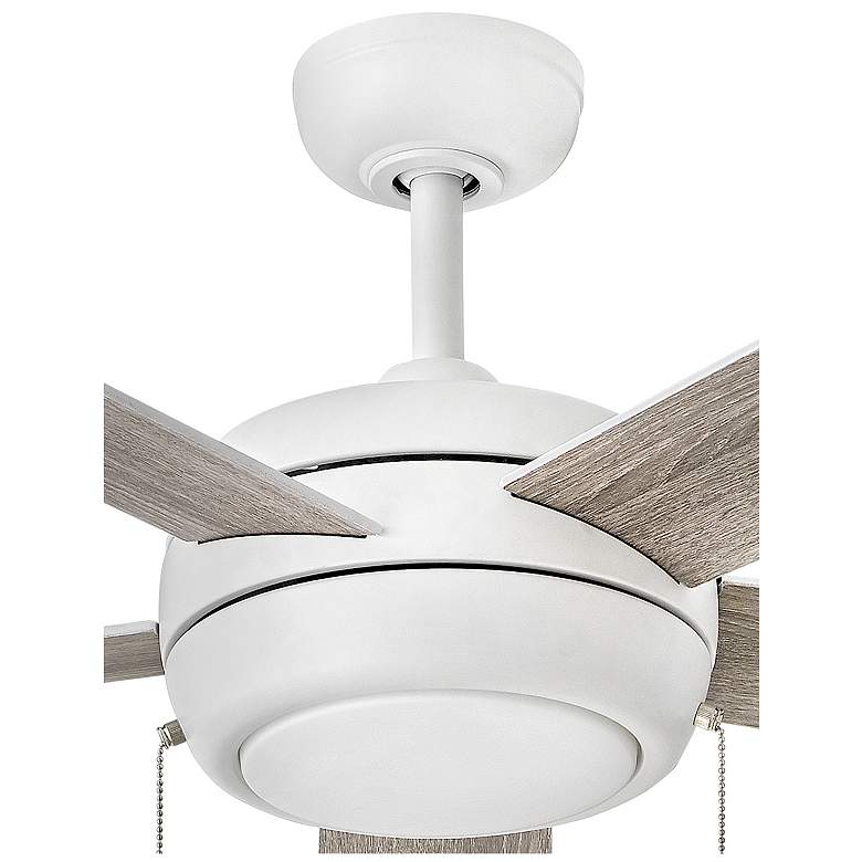 Image 4 42" Hinkley Croft Chalk White Indoor Pull-Chain LED Ceiling Fan more views