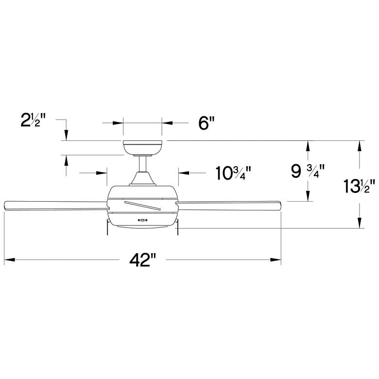 Image 6 42" Hinkley Croft Chalk White Indoor Pull-Chain LED Ceiling Fan more views