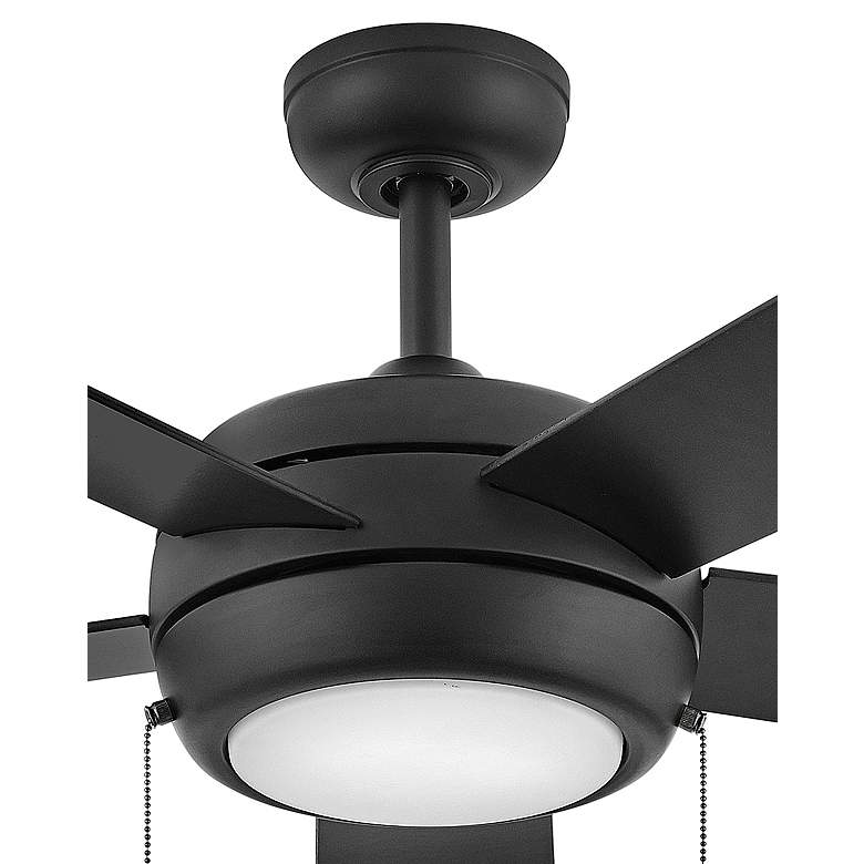 Image 3 42" Hinkley Croft Matte Black Indoor Pull-Chain LED Ceiling Fan more views