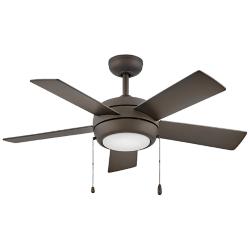 42" Hinkley Croft Matte Bronze Indoor Pull-Chain LED Ceiling Fan