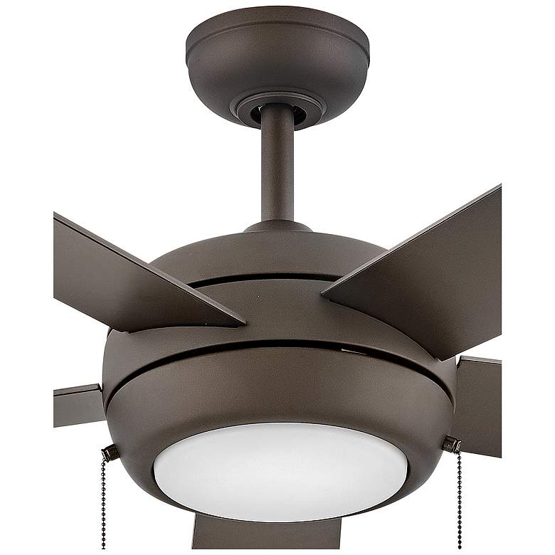 Image 4 42" Hinkley Croft Matte Bronze Indoor Pull-Chain LED Ceiling Fan more views