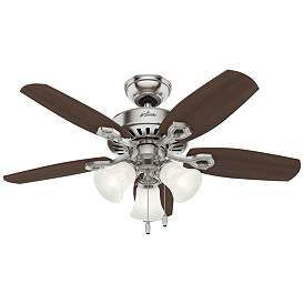 Image1 of 42" Hunter Builder Brushed Nickel Ceiling Fan with LED Light Kit