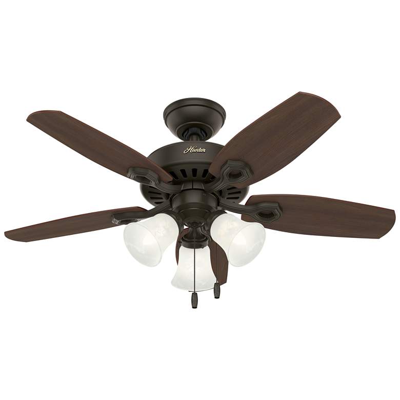 Image 1 42 inch Hunter Builder LED New Bronze Ceiling Fan with Pull Chain
