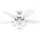 42" Hunter Builder LED Snow White Ceiling Fan with Pull Chain