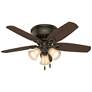 42" Hunter Builder New Bronze LED Low Profile Pull Chain Ceiling Fan