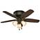 42" Hunter Builder New Bronze LED Low Profile Pull Chain Ceiling Fan
